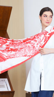 Red Long Scarf Singapore