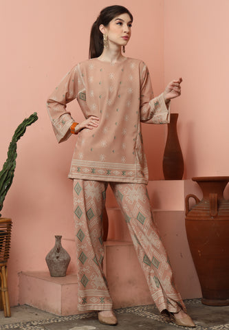 Chai Latte Sumba R-neck Pant Set