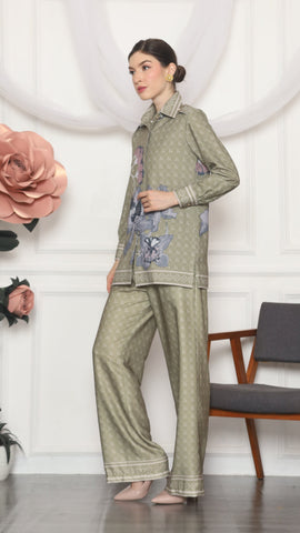 ARMY FLORAL MONOGRAM SHIRT AND PANTS SET