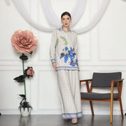 BLUE MONOGRAM FLORAL SHIRT AND PANTS SET