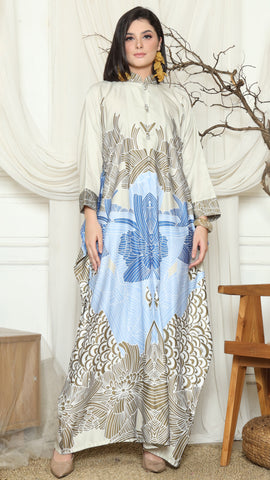 Beige Sea Shell long Kaftan 2in1