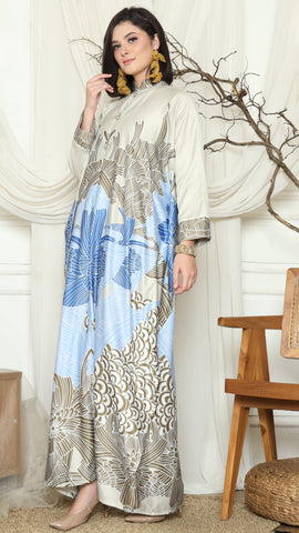 Beige Sea Shell long Kaftan 2in1