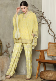 Yellow Sumba V-Neck Pants Set