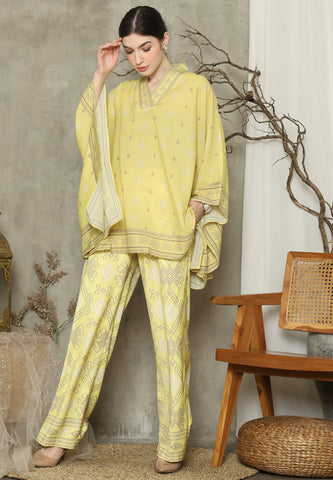 Yellow Sumba V-Neck Pants Set