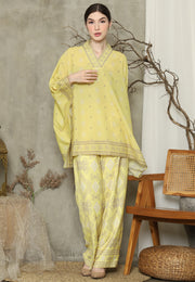 Yellow Sumba V-Neck Pants Set