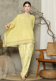 Yellow Sumba V-Neck Pants Set