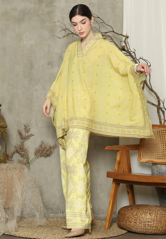 Yellow Sumba V-Neck Pants Set