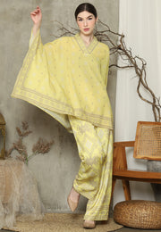 Yellow Sumba V-Neck Pants Set