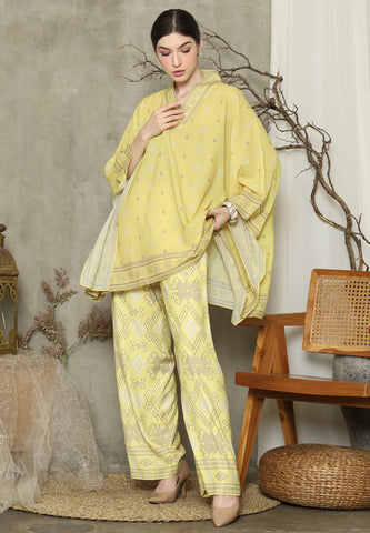 Yellow Sumba V-Neck Pants Set