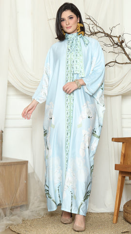 Blue Orchid Long Kaftan