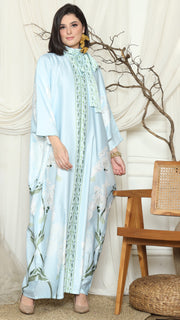 Blue Orchid Long Kaftan