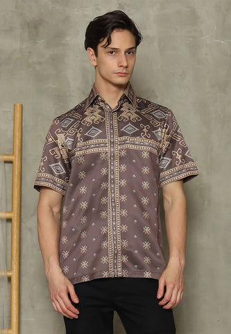 Dark Brown Sumba Man Shirt