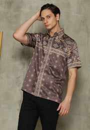 Dark Brown Sumba Man Shirt