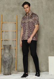 Dark Brown Sumba Man Shirt