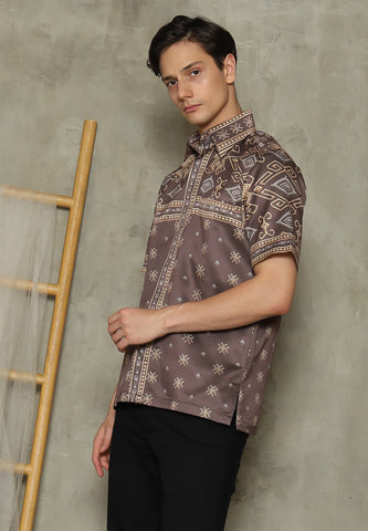 Dark Brown Sumba Man Shirt