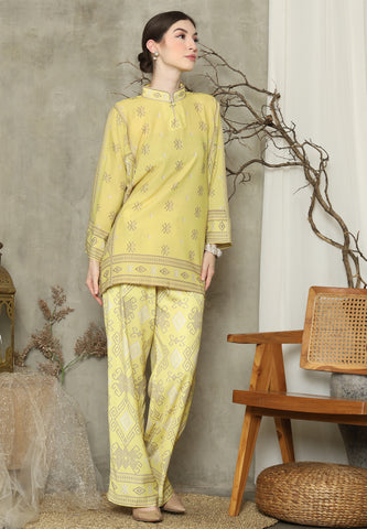 Yellow Sumba HC neck Pant Set