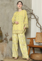 Yellow Sumba R-neck Pant Set