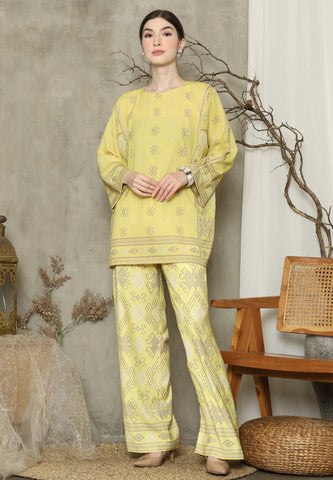 Yellow Sumba R-neck Pant Set