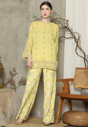 Yellow Sumba R-neck Pant Set