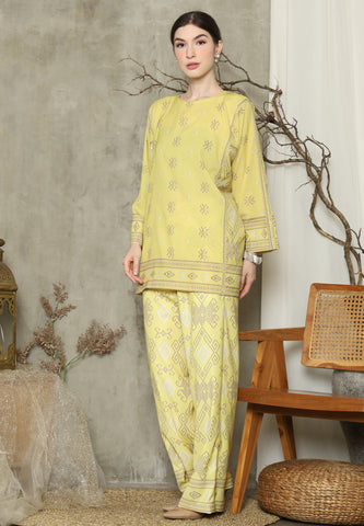 Yellow Sumba R-neck Pant Set