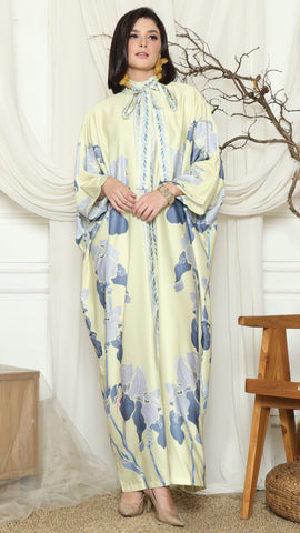 Yellow Orchid Long Kaftan