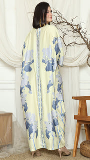 Yellow Orchid Long Kaftan