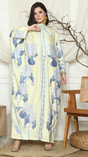 Yellow Orchid Long Kaftan