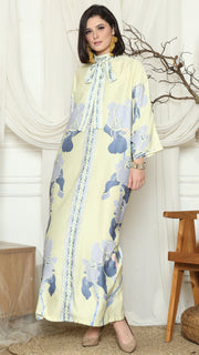 Yellow Orchid Long Kaftan