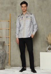 Ash Grey Sumba Long Man Shirt