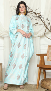 Aqua Ikat Belt HC Long Kaftan