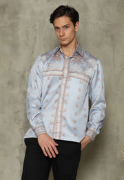 Baby Blue Sumba Long Man Shirt