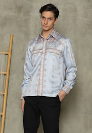 Baby Blue Sumba Long Man Shirt