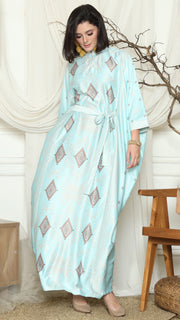 Aqua Ikat Belt HC Long Kaftan