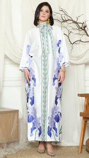 White Orchid Long Kaftan