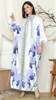 White Orchid Long Kaftan