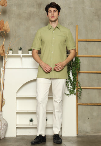 Olive Short Man Shirt