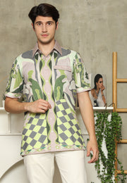 Olive Exclusive Abstract Man Shirt