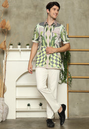 Olive Exclusive Abstract Man Shirt