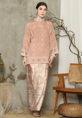 Chai Latte Ikat HC neck Sarung Set