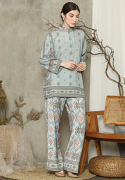 Pistachio Sumba HC neck Long Sleeve Pant Set