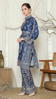 Blue Gold Tunic Bali Pants Set