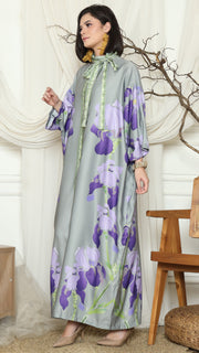 Purple Orchid Long Kaftan