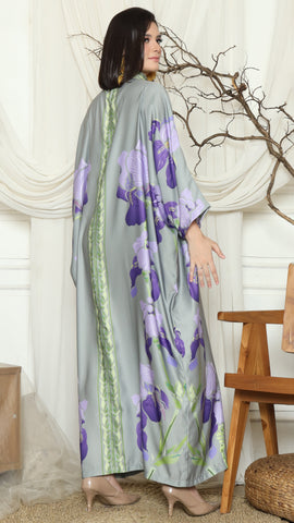Purple Orchid Long Kaftan