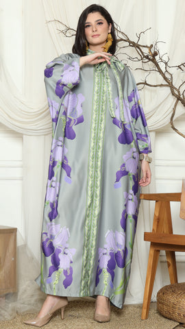 Purple Orchid Long Kaftan