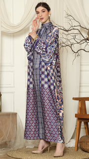 Blue Flower HC Long Kaftan