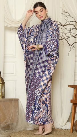 Blue Flower HC Long Kaftan