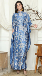 Saphire Sumba Ikat Belt HC Long Kaftan