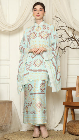 Aqua Ikat Gold HC Sarung Set