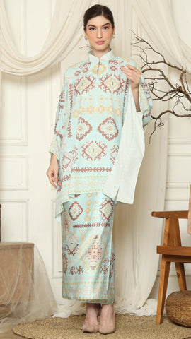 Aqua Ikat Gold HC Sarung Set