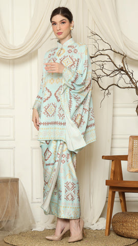 Aqua Ikat Gold HC Sarung Set